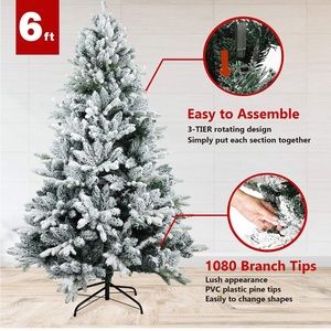 Brand new 6ft flocked Christmas tree
